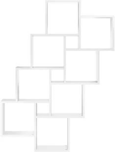 VidaXL Lumarko Półka ścienna w formie kostek, biała, 90x15x119 cm, płyta 807178 VidaXL - Półki do salonu - miniaturka - grafika 5