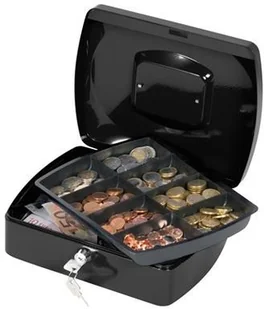 Q-CONNECT Kasetka na pieniądze , duża, 255x85x200mm, czarna KF02603 - Sejfy i kasy pancerne - miniaturka - grafika 2