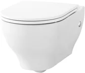 Miski WC - GoodHome Miska WC GoodHome Cavally bezkołnierzowa z deską wolnoopadającą WALLHUNGWC - miniaturka - grafika 1