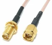 Pigtaile światłowodowe - Pigtail RP-SMA/ż SMA/m 10 cm) RG316 - miniaturka - grafika 1