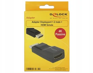Delock Adapter Displayport 1.2 M)-> HDMI(F) 4K Pasywny Czarny (62609) - Adaptery i przejściówki - miniaturka - grafika 2