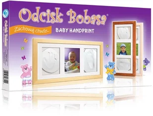 Odcisk Bobasa Odcisk Bobasa, Ramka z glinką, potrójna, Brązowa - Ramki na zdjęcia - miniaturka - grafika 2