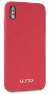 Guess Hard Case do iPhone XS Max czerwony/Silicone GUHCI65LSGLRE - Etui i futerały do telefonów - miniaturka - grafika 3