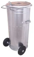 Kosze na śmieci - Pojemnik na śmieci 110 l metalowy 14589 - miniaturka - grafika 1