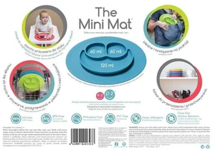 EZPZ EZPZ Talerzyk 2w1 Mini Mat DGMMP002 - Miseczki i talerzyki dla dzieci - miniaturka - grafika 9