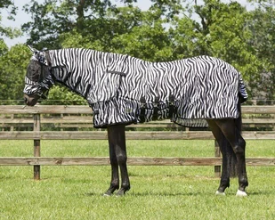 QHP Derka siatkowa z kołnierzem - zebra 6013 - Derki dla konia - miniaturka - grafika 2