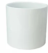 Pozostałe akcesoria do uprawy roślin - Doniczka ceramiczna osłonka biała walec H20 - miniaturka - grafika 1