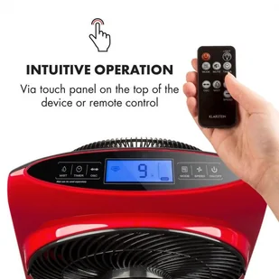 Klarstein Cool Tropic wentylator stojący z nawilżaczem powietrza 48W 2820m/h czerwony VTSA5-Cool Tropic RD - Klimatory - miniaturka - grafika 10