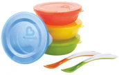 Miseczki i talerzyki dla dzieci - Munchkin Zestaw 4 miseczek i 2 łyżeczek 012106 - miniaturka - grafika 1