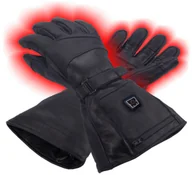Rękawice narciarskie - SUNEN Glovii, Rękawice skórzane ogrzewane, czarny, rozmiar L - miniaturka - grafika 1