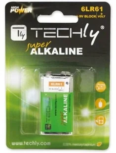 Techly Bateria alkaliczna 9V 6LR61 PP3 1 sztuka - 307032 - Baterie i akcesoria - miniaturka - grafika 2
