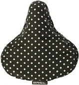 Siodełka rowerowe i akcesoria - BASIL Katharina Pokrowiec na siodełko rowerowe, black + dots 2020 Pokrowce na siodełka - miniaturka - grafika 1