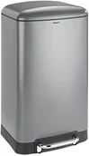 Koszyki łazienkowe - Wenko WENKO kosz na śmieci z pedałem Studio Easy-Close kosz na śmieci z wolnoopadającą pojemność 30 litrów, nierdzewna, szara, 32.5 x 34 x 61 cm 54921100 - miniaturka - grafika 1