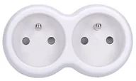 Gniazdka elektryczne - Solight Solight P104  Rozgałęźnik 2x 10A, bílo-szary - miniaturka - grafika 1