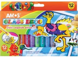 Amos Farby witrażowe 12 kolorów KW TRADE - Przybory szkolne - miniaturka - grafika 4