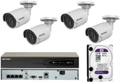 Zestawy do monitoringu - HIKVISION Zestaw monitoringu na 4 kamery z detekcją ruchu i zasilaniem PoE - miniaturka - grafika 1