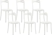 Krzesła - Shumee Shumee Zestaw 6 krzeseł do jadalni biały CAMOGLI 269336 - miniaturka - grafika 1