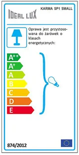 IDEAL LUX Lampa Wisząca Karma Sp1 Small Bianco 132389 Średnica 39,0 Wys. 33,5 - 119,5 - Lampy sufitowe - miniaturka - grafika 3