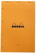 Pozostałe książki - Rhodia 119600 °C not Block A4, mikroperforiert, z otworami, linie z krawędzią, 80 arkuszy, pomarańczowy 119600C - miniaturka - grafika 1