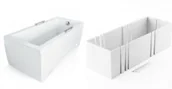 Wanny - Besco Wanna prostokątna MODERN WANNA AKRYLOWA 140x70 SCHEDPOL MODERN 140 - miniaturka - grafika 1