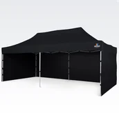 Pawilony ogrodowe - BRIMO Namioty nożycowe 3x6m - plus 3 ściany - Czarny - miniaturka - grafika 1