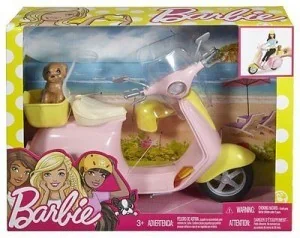 Mattel BARBIE SKUTER ZE SZCZENIACZKIEM FRP56 - Akcesoria dla lalek - miniaturka - grafika 2