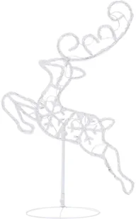 vidaXL vidaXL Świąteczne renifery z saniami akryl 260x21x87 cm ciepła biel 328509 - Ozdoby bożonarodzeniowe - miniaturka - grafika 7