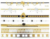 Wyposażenie studia tatuażu - Allepaznokcie Tatuaż tymczasowy do ciała i włosów Boho arkusz 14,5 x 20 cm YS Nr 30 - miniaturka - grafika 1