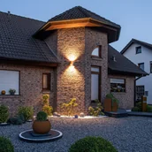 Lampy ogrodowe - SLV Rusty kinkiet zewnętrzny LED up/down cylinder - miniaturka - grafika 1