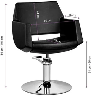 GABBIANO ACTIVESHOP Fotel Fryzjerski Santiago Czarny - Fotele fryzjerskie GABBIANO ACTIVESHOP Fotel Fryzjerski Santiago Czarny - Fotele fryzjerskie - miniaturka - grafika 7