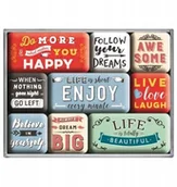 Magnesy - Nostalgic Art Magnesy (9szt) Enjoy Life - miniaturka - grafika 1
