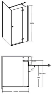 Besco PIXA 100x80 PPP / PPL-108-195C - Kabiny prysznicowe - miniaturka - grafika 4