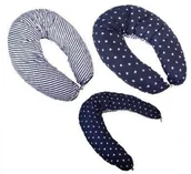 Poduszki do karmienia - Fiorino Poduszka rogal do karmienia granatowa w gwiazdki Fiorino 180cm x 40cm NN-AFI-AKGG-001 - miniaturka - grafika 1