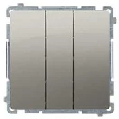 Klawisze i ramki - Simon Przycisk potrójny Basic BMP31L.01/29 z podświetleniem satynowy - miniaturka - grafika 1