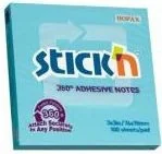 Notesy i bloczki - Stick'n Karteczki samop. STICK'N 76x76 360st. - niebieski - miniaturka - grafika 1