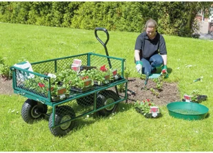 Draper Tools Wózek ogrodniczy, stalowy 86,5x46,5x21 cm, zielono-czarny Draper Tools - Taczki - miniaturka - grafika 5
