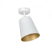 Lampy sufitowe - Emibig Prism lampa sufitowa (spot) 1-punktowa biała/złota 407/1 407/1 - miniaturka - grafika 1
