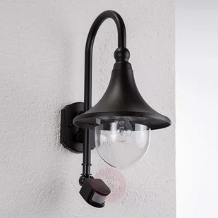 Lindby Wiejska lampa zewnętrzna czarna z czujnikiem ruchu IP44 - Daphne - Lampy ogrodowe - miniaturka - grafika 2