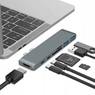 Adapter 7w1 Hub Usb-c Hdmi 4K Sd Macbook Pro / Air - Złącza, przejściówki, adaptery - miniaturka - grafika 13