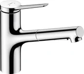 Baterie kuchenne - Hansgrohe 74800000 Zesis M33 Jednouchwytowa bateria kuchenna 150 wyciągana wylewka 2jet chrom - miniaturka - grafika 1