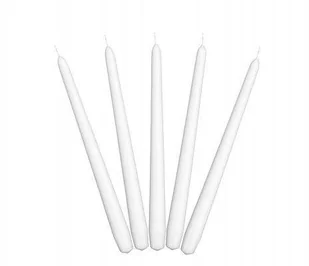 PartyDeco Świece stożkowe, matowe, białe, 10 sztuk - Gadżety dla niej i dla niego - miniaturka - grafika 4