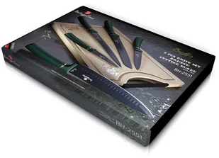 Berlingerhaus Zestaw 5 noży kuchennych z deską bh-2551 emerald BH-2551 Kinghoff - Noże kuchenne - miniaturka - grafika 3