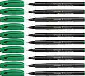Cienkopisy - Schneider Topliner 967 cienkopisy (grubość kreski 0,4 mm) 10 sztuk zielone 9674 - miniaturka - grafika 1