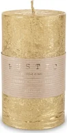 Świece - Art Pol Pol Pl Świeca Rustic Metalic Walec Średni Złoty 134764 - miniaturka - grafika 1
