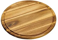 Deski do krojenia - Kesper 20444 deska do podawania mięs, ciemne drewno akacjowe, z rowkiem, grubość: 1,5 cm, średnica: 30 cm 28444 - miniaturka - grafika 1