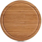 Deski do krojenia - Zeller Okrągła deska do krojenia ZELLER, brązowa, 30 cm - miniaturka - grafika 1