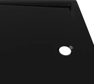 vidaXL Brodzik Brodzik prysznicowy prostokątny ABS czarny 80x110 cm - Brodziki prysznicowe - miniaturka - grafika 6