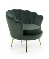 Fotele - Halmar Fotel Amorinito ciemnozielony - miniaturka - grafika 1