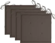 Poduszki ogrodowe - vidaXL Poduszki na krzesła ogrodowe 4 szt. kolor taupe 50x50x4 cm 314054 314054 - miniaturka - grafika 1