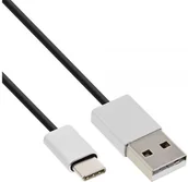 Kable - InLine kabel USB 2.0 wtyczka typu C do wtyczki A czarno/aluminiowa elastyczna 3m 35833 - miniaturka - grafika 1